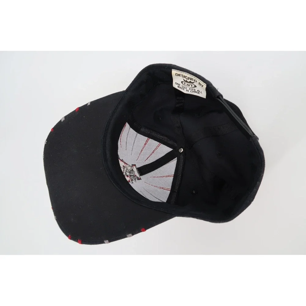 Vintage Alabama Crimson Tide Hat Mens Black Red Sunburst Snapback Cap Radiating